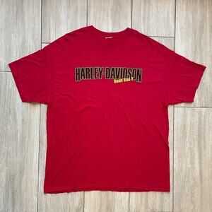 Harley Davidson Been Bad Graphic T Shirt Red Biker Motorcycle Mens XL